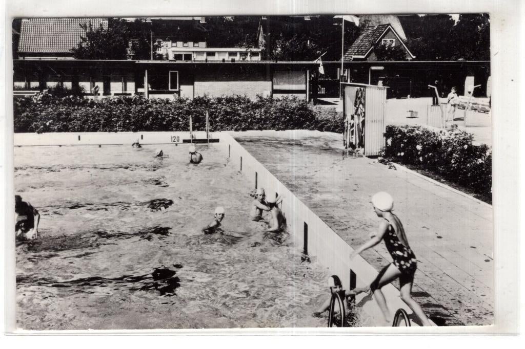 Scheemda Groningen Zwembad  de Ringberg, Verzenden, 1940 tot 1960, Gelopen, Groningen