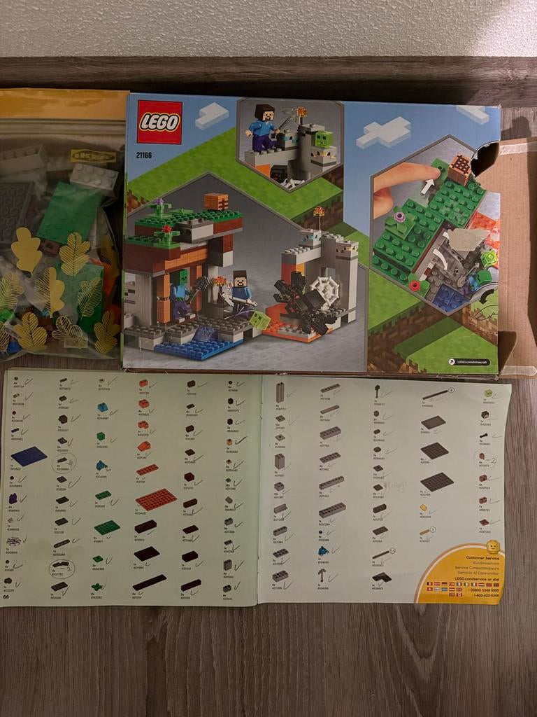 Lego Minecraft 21166 - Mist Onderdelen, Ophalen, Gebruikt, Complete set, Lego