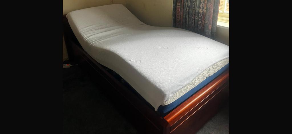 Tempur schotelbodem met Tempur matras 1 persoons z.g.a.n., Ophalen, Verstelbaar, 90 cm, Eenpersoons