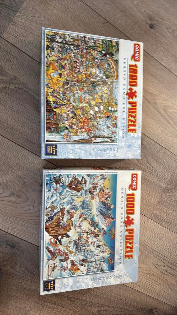 Comic Gerold Como Collection 1000st Crazy BBQ & Wintersport, Ophalen of Verzenden, 500 t/m 1500 stukjes, Zo goed als nieuw, Legpuzzel