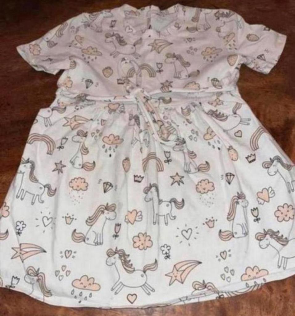 Jurk jurkje 104 unicorn eenhoorns zomer, Ophalen of Verzenden, Zo goed als nieuw, Meisje, Jurk of Rok