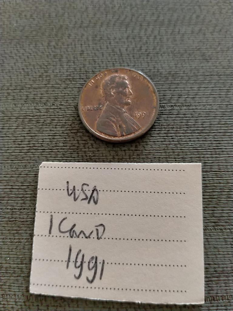 Usa 1 Cent 1991, Postzegels en Munten, Munten | Amerika, Verzenden, Noord-Amerika, Losse munt
