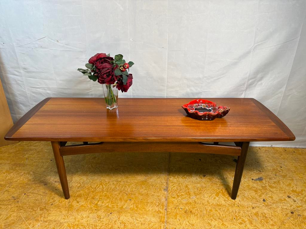 Gratis bezorging! G-Plan Brasilia salontafel in teak 1960, Gebruikt, 100 tot 150 cm, -, -