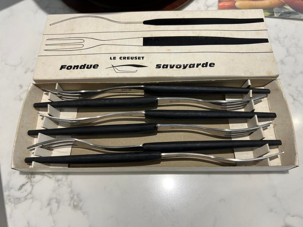 Fondueset Le Creuset in heel goede staat, Witgoed en Apparatuur, Fonduesets, Brander, Fondueset, Ophalen of Verzenden, Zo goed als nieuw