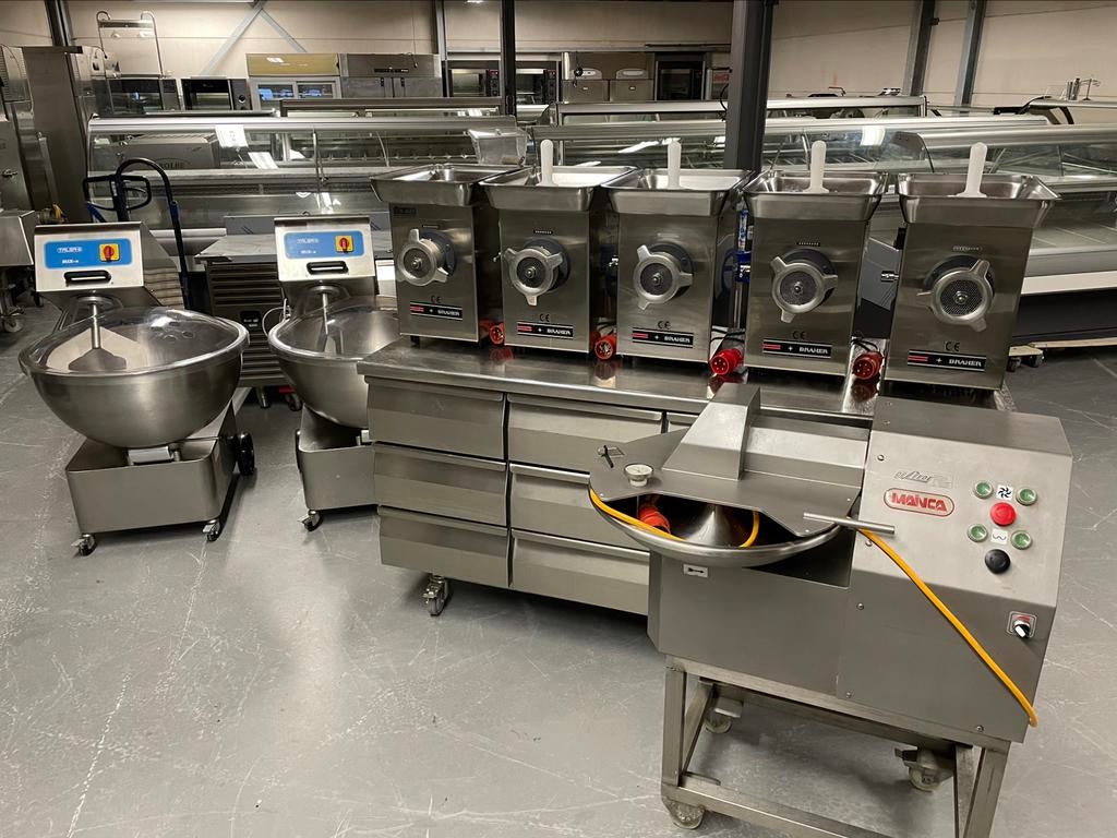 Slagerij gehaktmolen stopbus lintzaag kookketel cutter, Zakelijke goederen, Horeca | Keukenapparatuur, Ophalen of Verzenden, Gebruikt