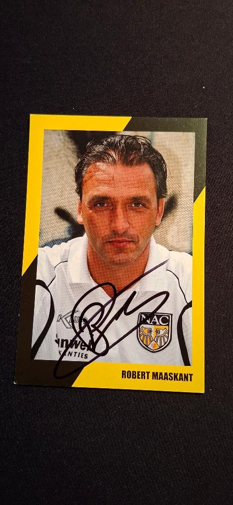 Spelerskaart met handtekening; Robert Maaskant #2 NAC Breda, Verzenden, Nieuw, NAC Breda, Spelerskaart