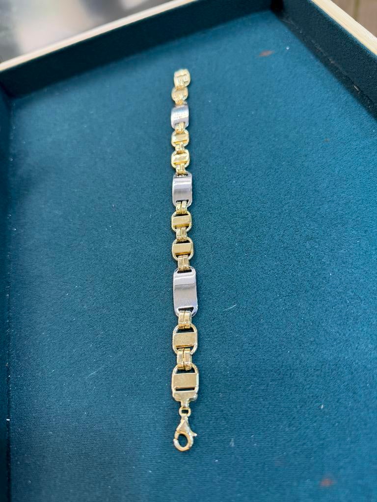 14KT Goud - 20.8 Gram - Armband - PLATTE MAGNUM, Sieraden, Tassen en Uiterlijk, Armbanden, Ophalen, Nieuw, Goud
