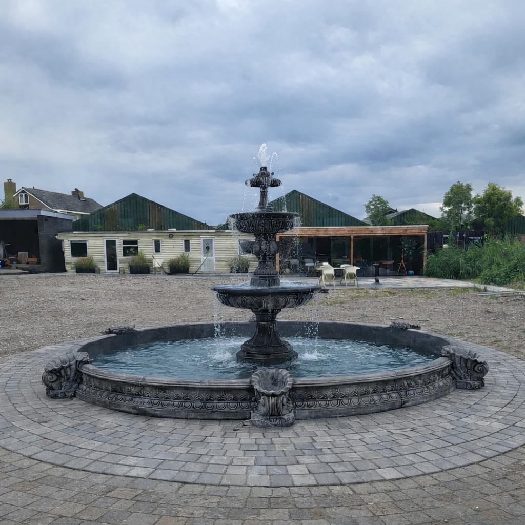 Mega Engelse fontein met rand, Tuin en Terras, Waterpartijen en Fonteinen, Nieuw, Fontein, Beton, Ophalen