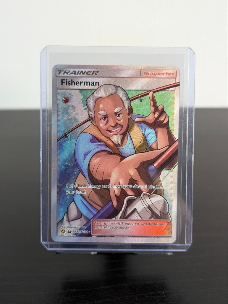 Fisherman (HIF SV83) Hidden Fates Pokémon Kaart, Ophalen of Verzenden, Zo goed als nieuw, Losse kaart, Foil