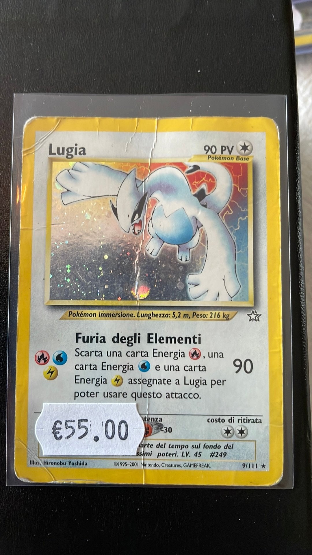 Pokemon kaart lugia neo genesis holo 9/111, Ophalen of Verzenden, Gebruikt, Losse kaart, Foil