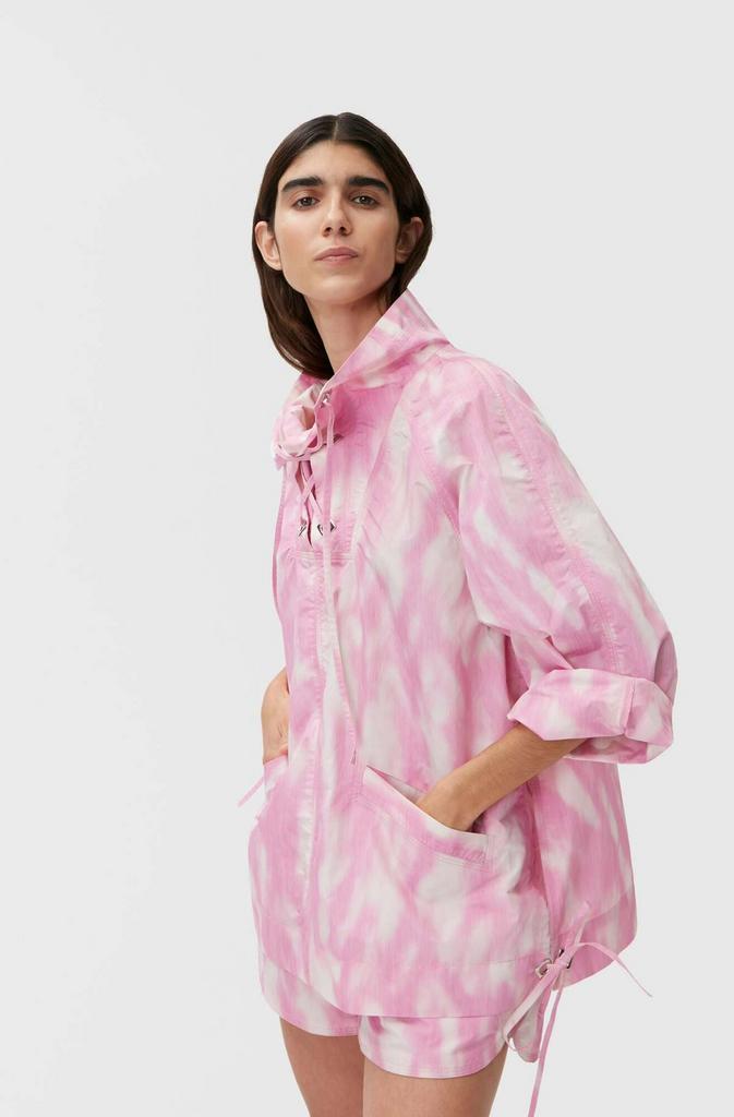 GANNI tie dye anorak maat L/ XL ZGAN, Ophalen of Verzenden, Zo goed als nieuw, Maat 46/48 (XL) of groter, Roze