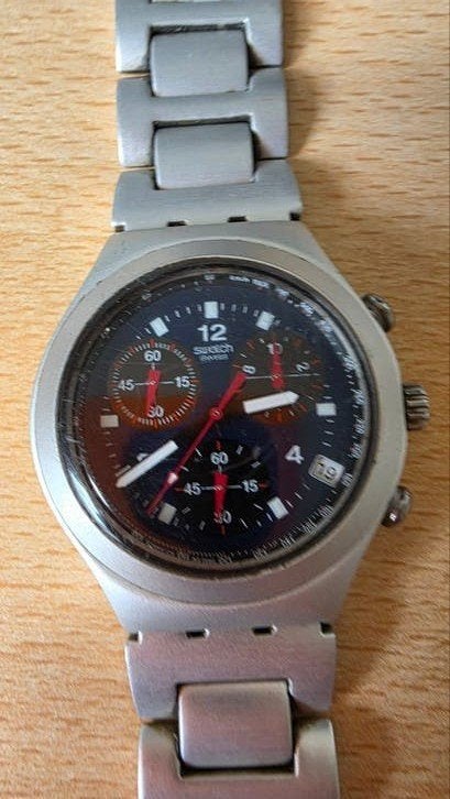 Swatch Irony, Sieraden, Tassen en Uiterlijk, Horloges | Heren, Overige materialen, Gebruikt, Polshorloge, Ophalen of Verzenden