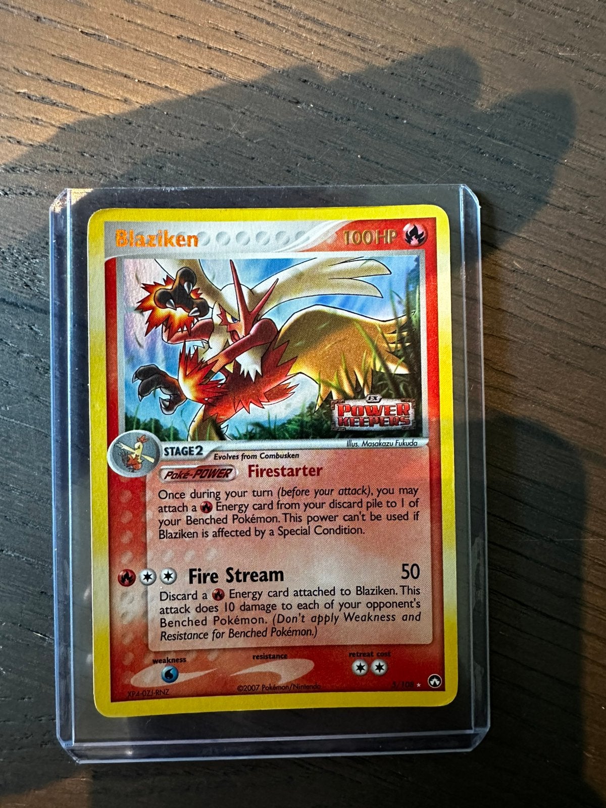 Stamped Blaziken #5 - Ex Power Keepers - Excellent, Hobby en Vrije tijd, Verzamelkaartspellen | Pokémon, Ophalen of Verzenden