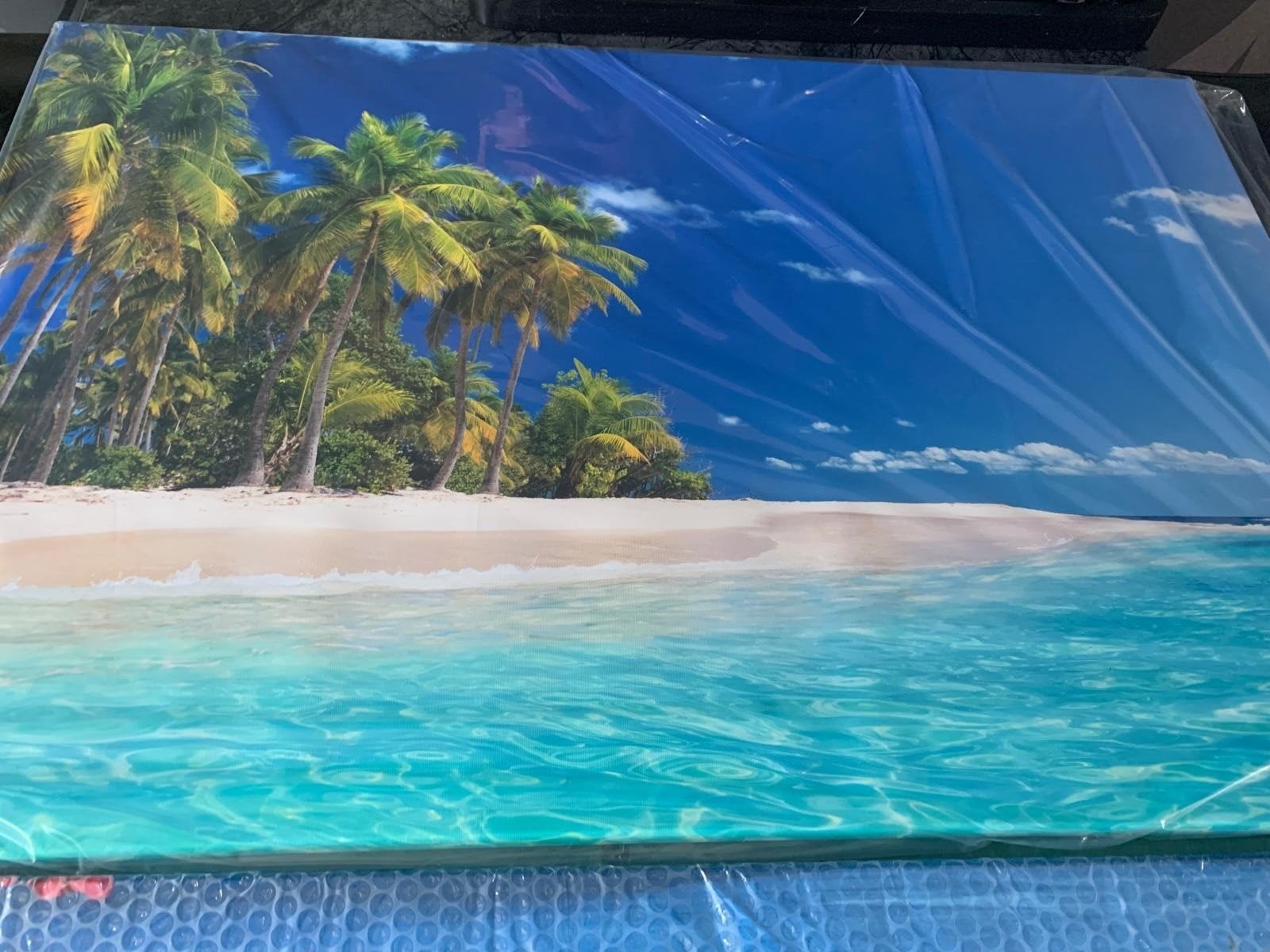 Canvas Schilderij (90 x 60)Tropisch Strand - Nieuw in Verpak, Tuin en Terras, Ophalen of Verzenden