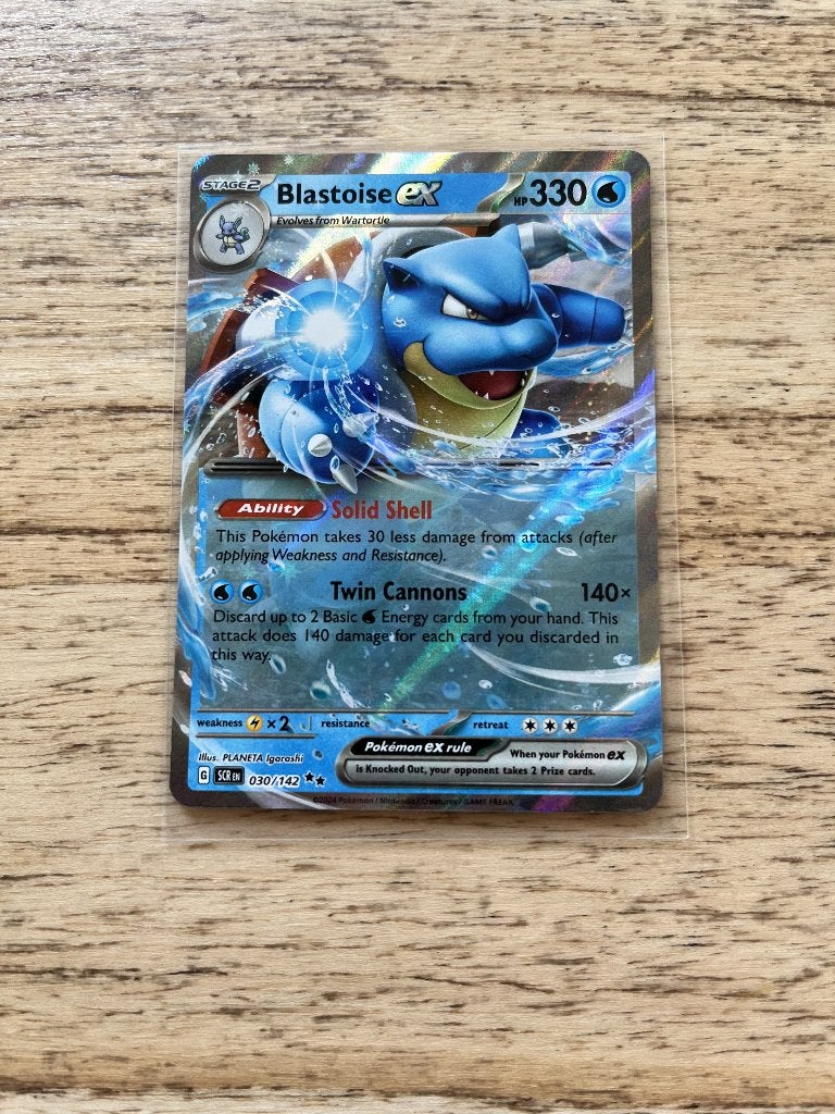 Blastoise ex (SCR 030) pokemon kaart, Ophalen of Verzenden, Zo goed als nieuw, Losse kaart, Foil