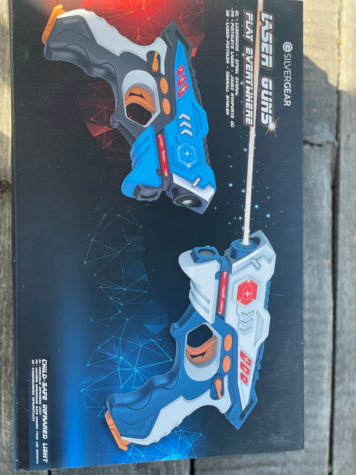 Silvergear Laser Guns 2 sets, Ophalen, Zo goed als nieuw