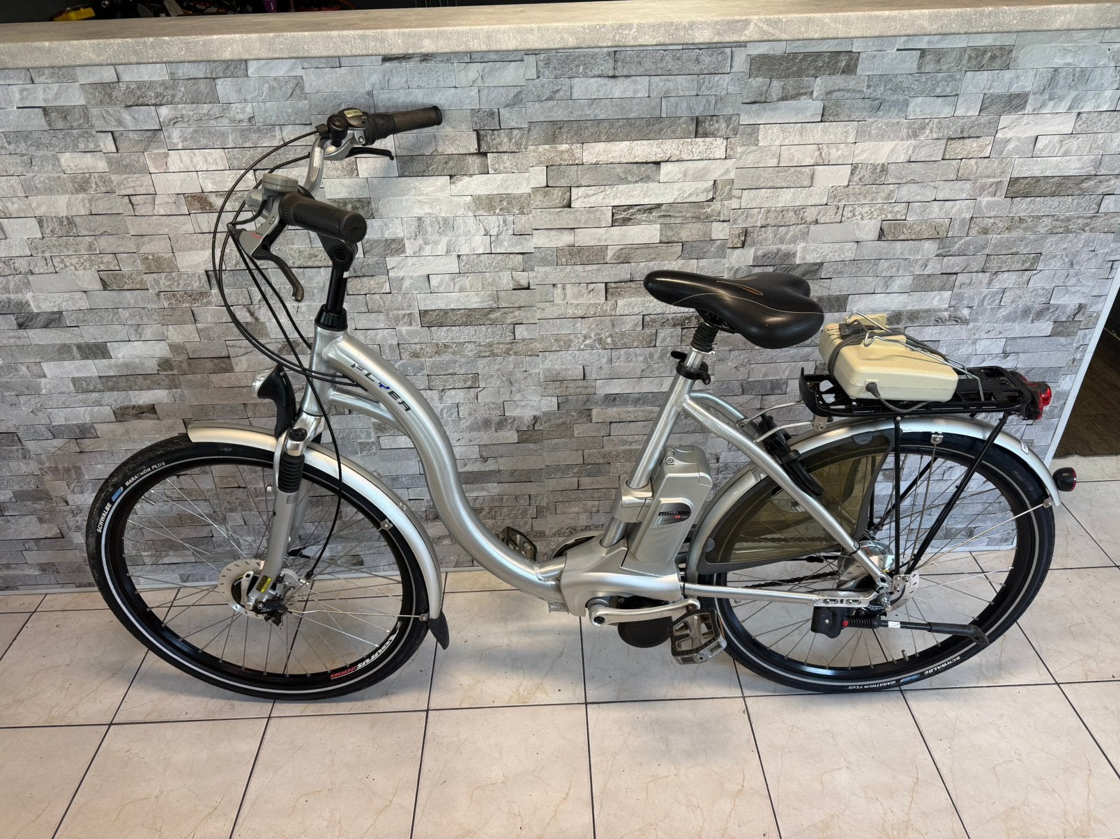 Elektrische fiets Flyer 26inch. D49cm. Middenmotor, Fietsen en Brommers, Fietsen | Dames | Damesfietsen, Gebruikt, 47 tot 50 cm