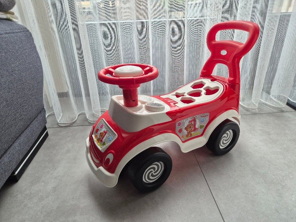 Loopauto rood wit baby kind, Ophalen of Verzenden, Gebruikt