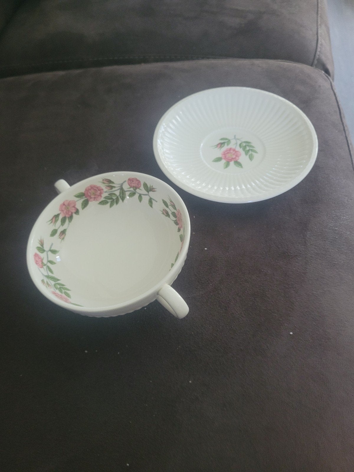 Wedgwood Rosalind Soepkom met Schotel - Vintage, Ophalen, Nieuw