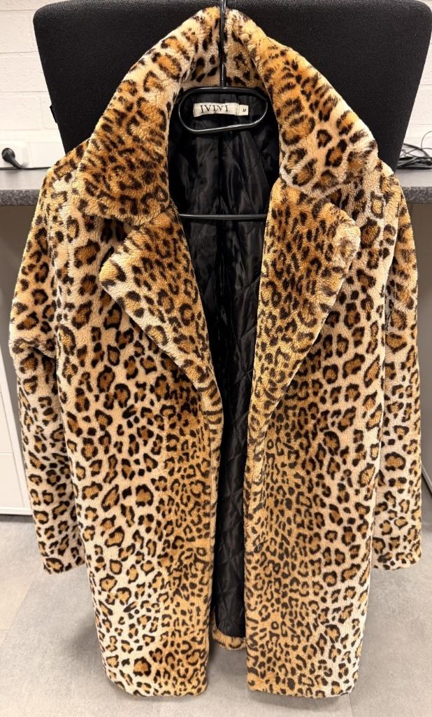 Jas met luipaardprint maat M, Kleding | Dames, Ophalen of Verzenden, Zo goed als nieuw, Maat 38/40 (M), Bruin