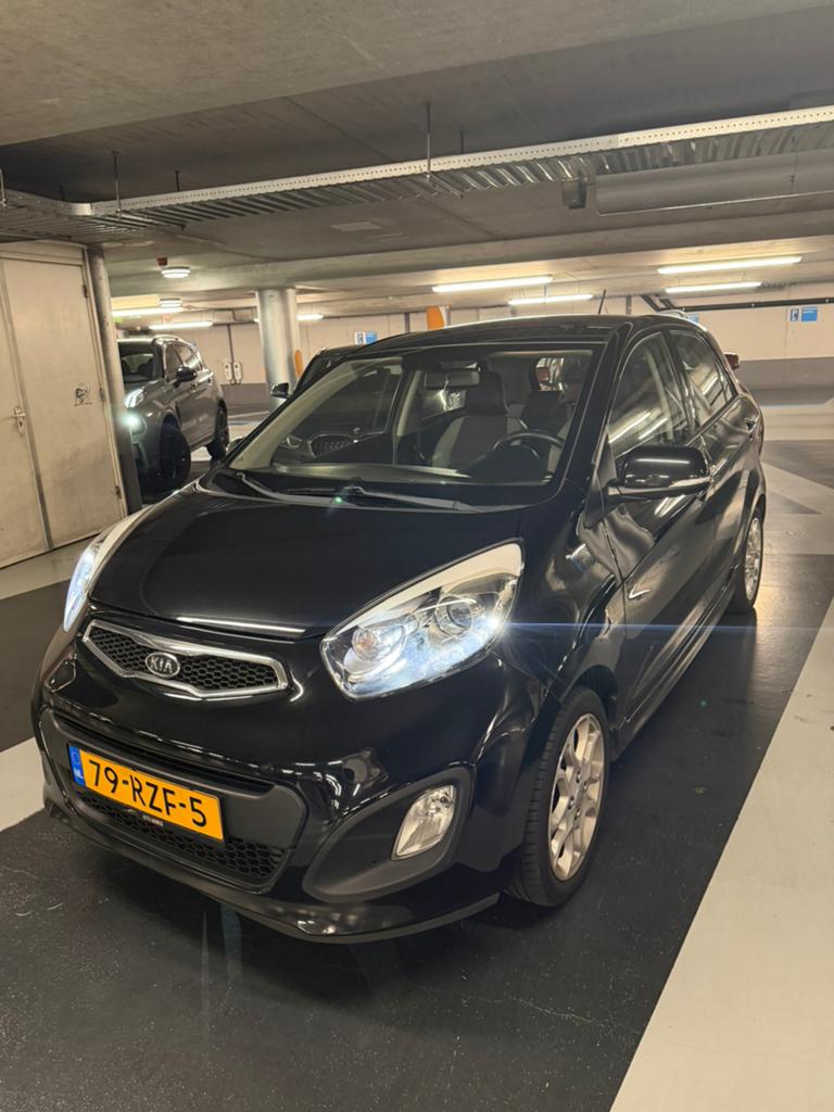 Kia Picanto 1.2 CVVT 5dr | Airco | APK 2027 | Zuinig, 86 pk, Zwart, 4 cilinders, 400 kg