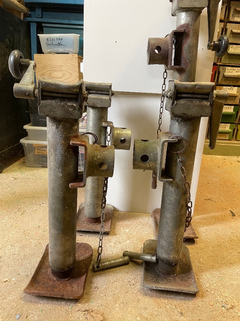 Vijzel 4 stuks soort dommekracht, Doe-het-zelf en Verbouw, Ophalen of Verzenden, Gebruikt