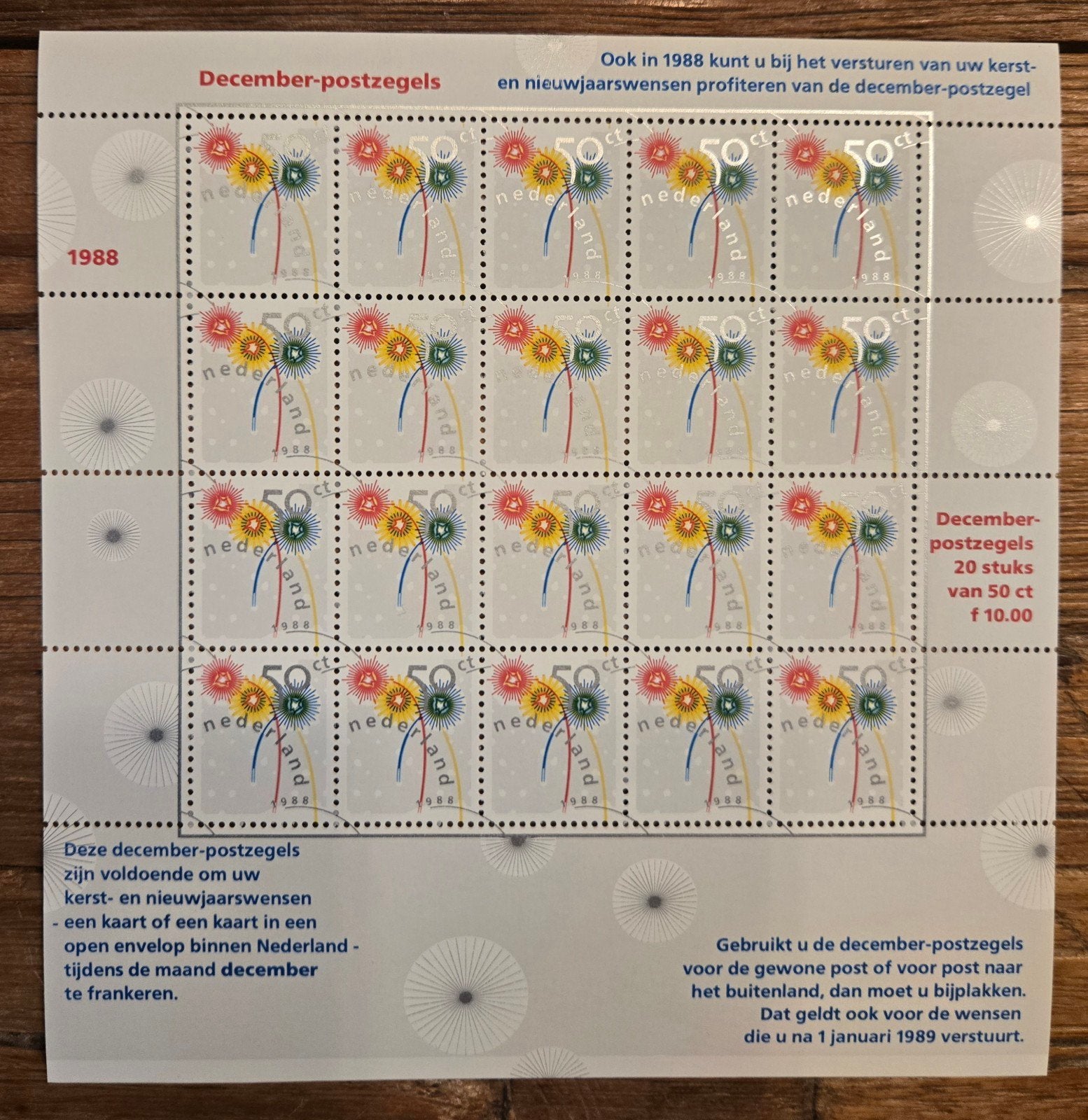 Decemberzegels 1988 - 20 stuks 50 ct - Postfris vel, Ophalen of Verzenden