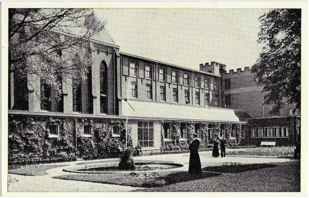Noordwijkerhout, St. Clemens Retraitehuis, monniken, tuin, Verzamelen, Verzenden, 1940 tot 1960, Gelopen, Zuid-Holland