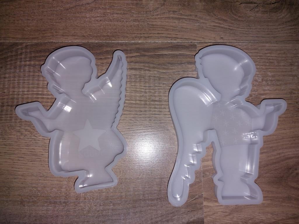 2x Siliconen Gips Mal Engelen - Knutselen & Decoratie, Ophalen of Verzenden, Nieuw, Gereedschap of Toebehoren