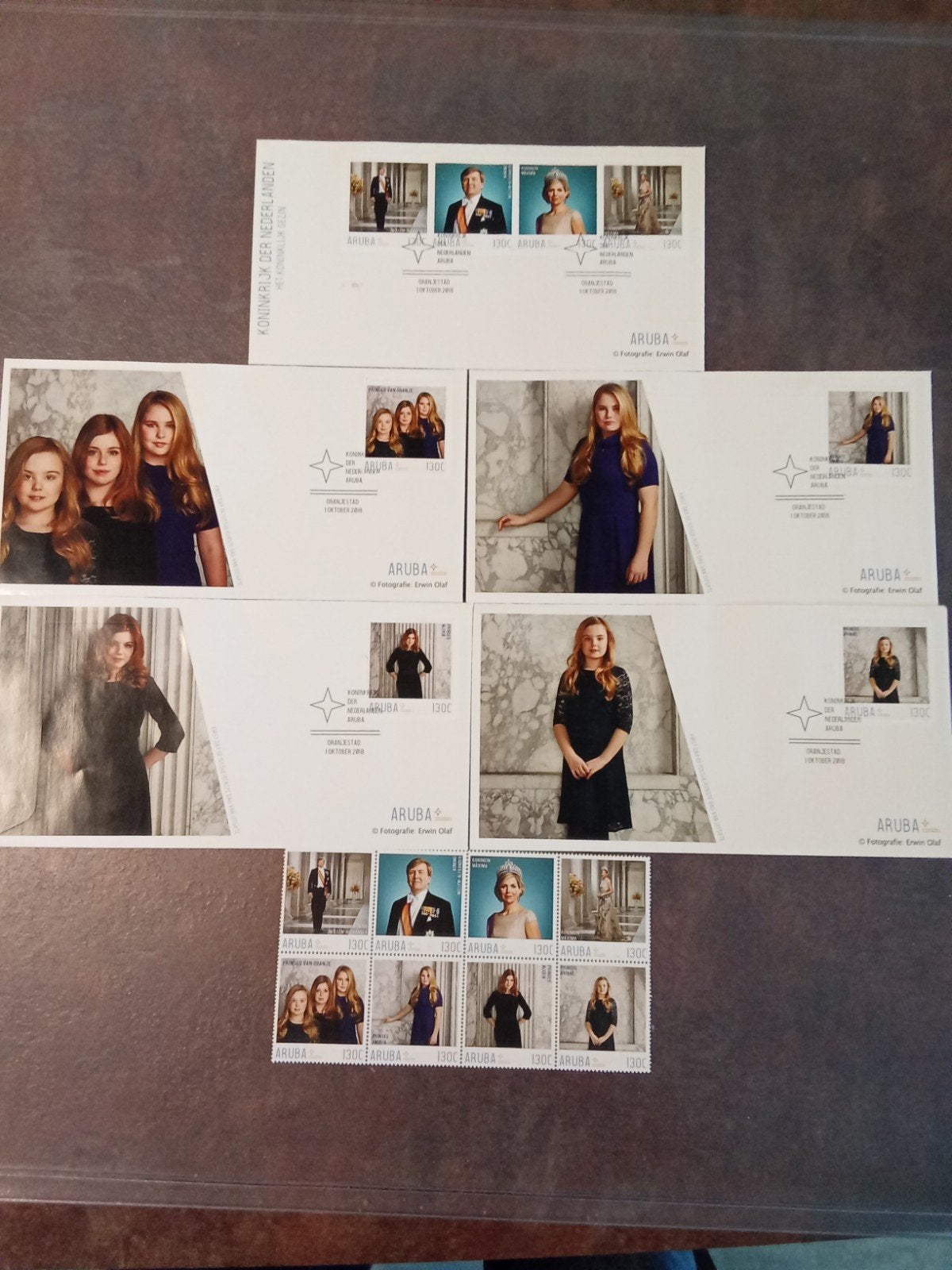 Aruba Postzegels Koninklijk Huis 2018 - Complete Set FDC, Verzamelen, Ophalen of Verzenden, Nieuw, Nederland, Kaart, Foto of Prent