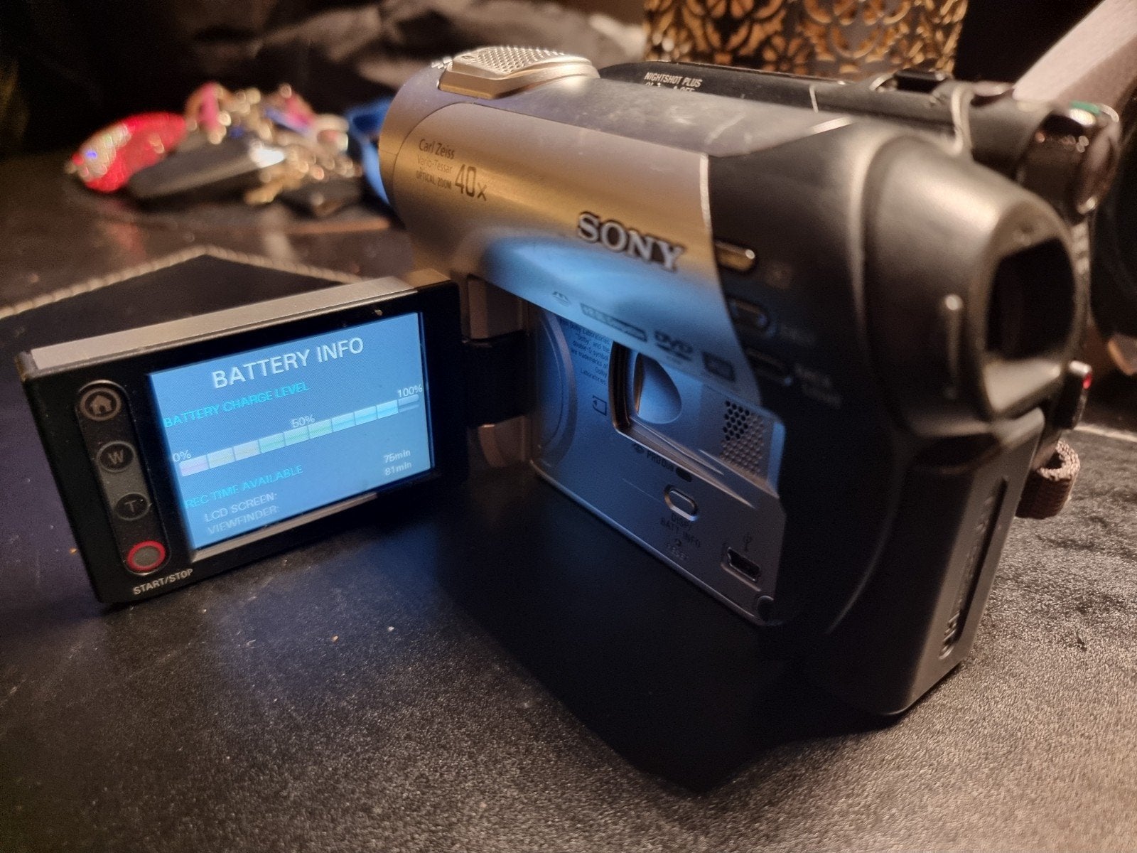 Sony Videocamera met 40x Optische Zoom en Zeiss Lens, Gebruikt, Dvd, 20x of meer, Ophalen of Verzenden