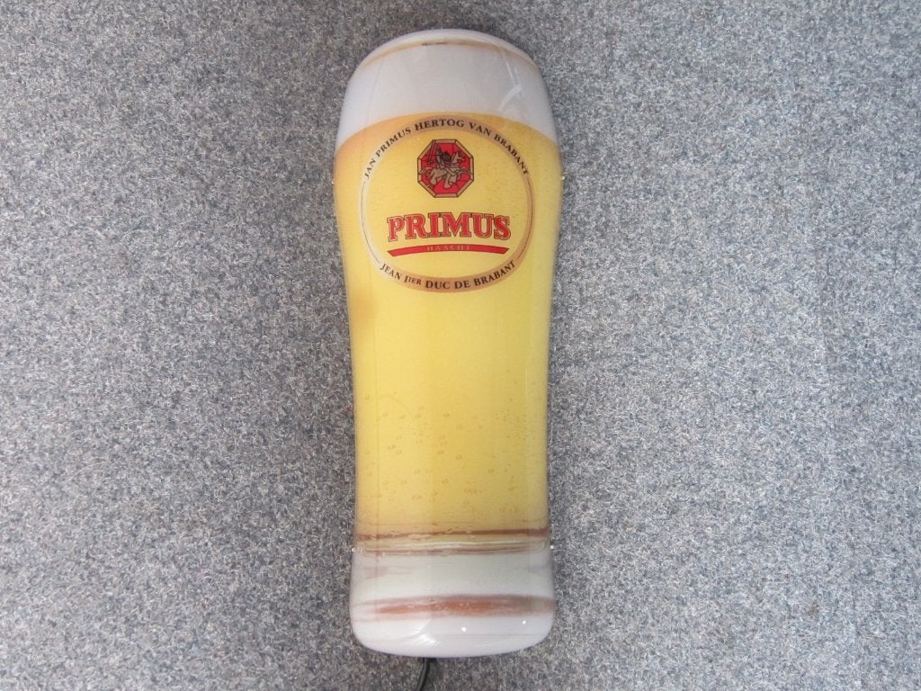 PRIMUS BIER LAMP LICHTRECLAME, Ophalen, Zo goed als nieuw, Overige typen, Overige merken