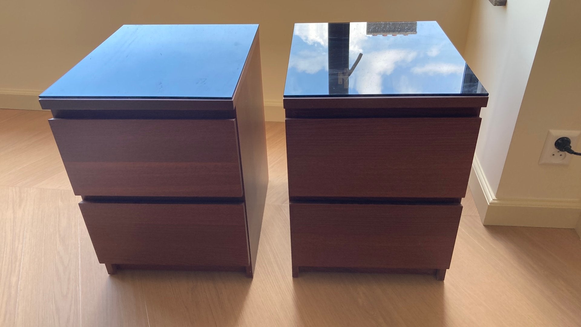 Ikea Malm nachtkastjes, Ophalen, Gebruikt, Minder dan 45 cm, 55 tot 70 cm