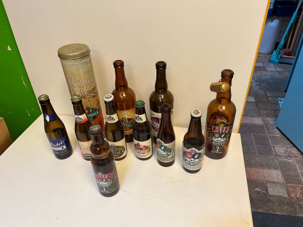 Diverse De Koninck Bierflessen en Blik - Collectorsitem, Verzamelen, Ophalen, Gebruikt, Flesje(s), De Koninck