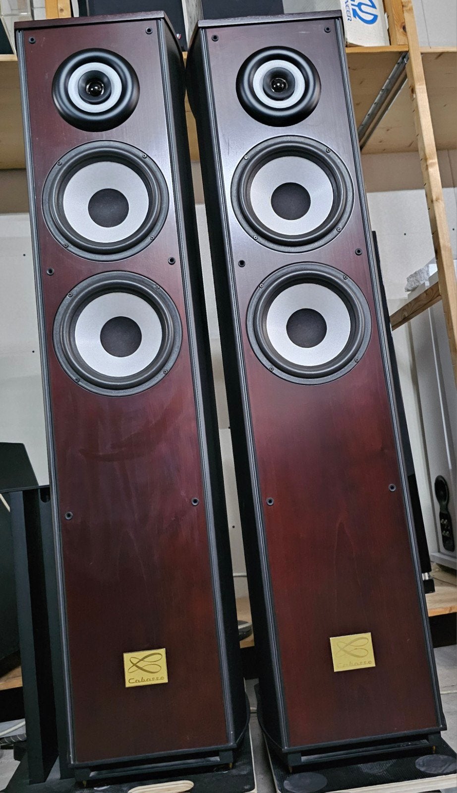 Cabasse Iroise II topzuilen 42kg,Made in France, izgst, Vloerstaande luidspreker, Basreflex, Zo goed als nieuw, Cabasse
