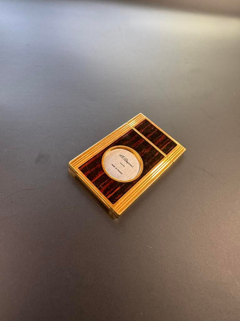St Dupont sigarenknipper met hout patroon, Verzamelen, Rookartikelen, Aanstekers en Luciferdoosjes, Ophalen of Verzenden, Zo goed als nieuw