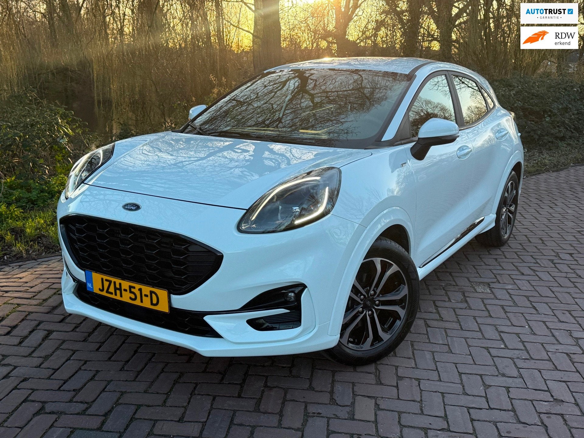 Ford PUMA 1.0 EcoBoost Hybrid ST-Line 1 Eig.b.j. 12-2023 300, Auto's, Voorwielaandrijving, 125 pk, Puma, Wit
