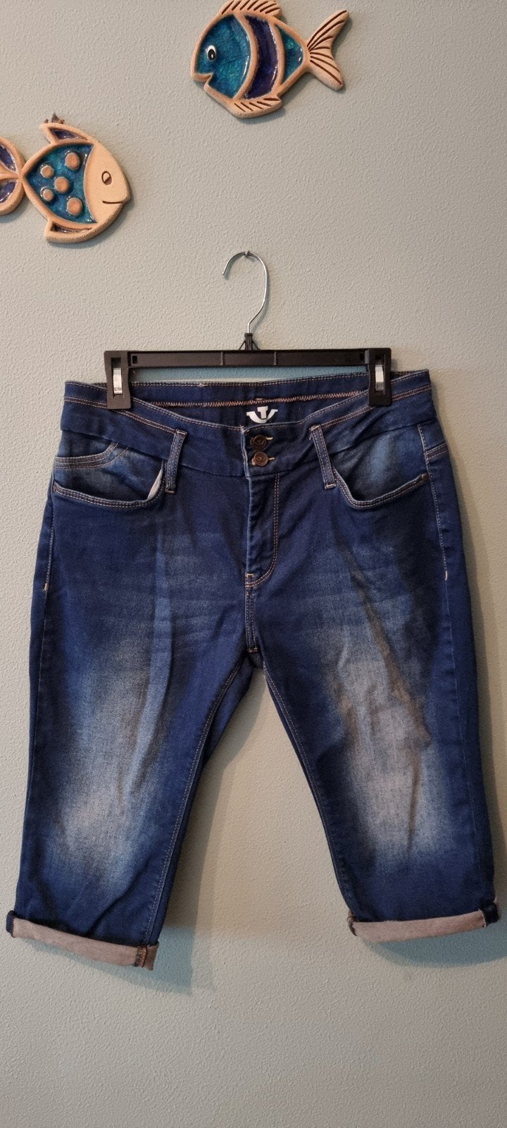 Tripper stretch Capri Jeans, Maat 38/40 (M), Kort, Blauw, Ophalen of Verzenden