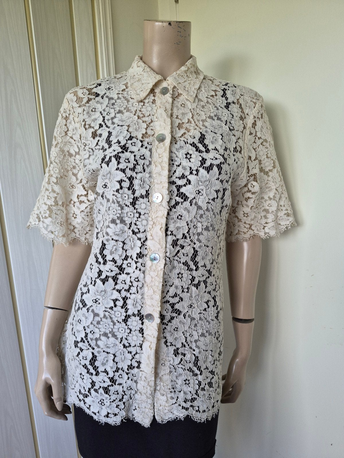 Joseph Janard blouse kant maat 38/M, Maat 38/40 (M), Wit, Ophalen of Verzenden, Zo goed als nieuw