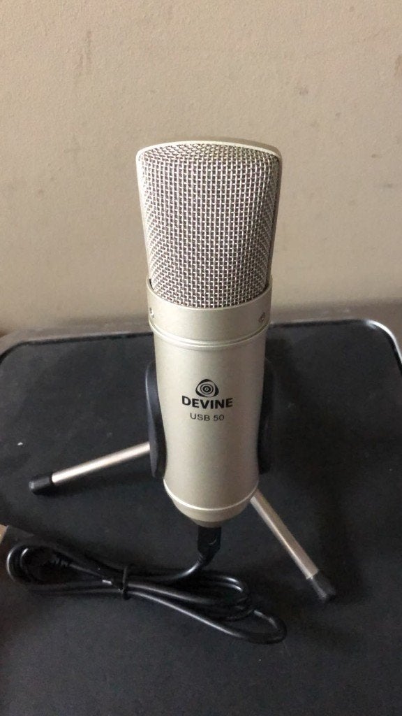 Devine USB 50 USB podcasting microfoon+clip, Ophalen of Verzenden, Studiomicrofoon