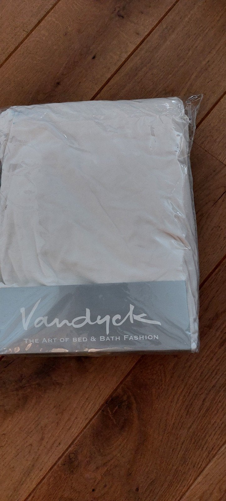 Hoeslaken Vandijck Jersey Supreme Off White 180/190x200/220, Vandyck, Katoen, Ophalen of Verzenden, Zo goed als nieuw