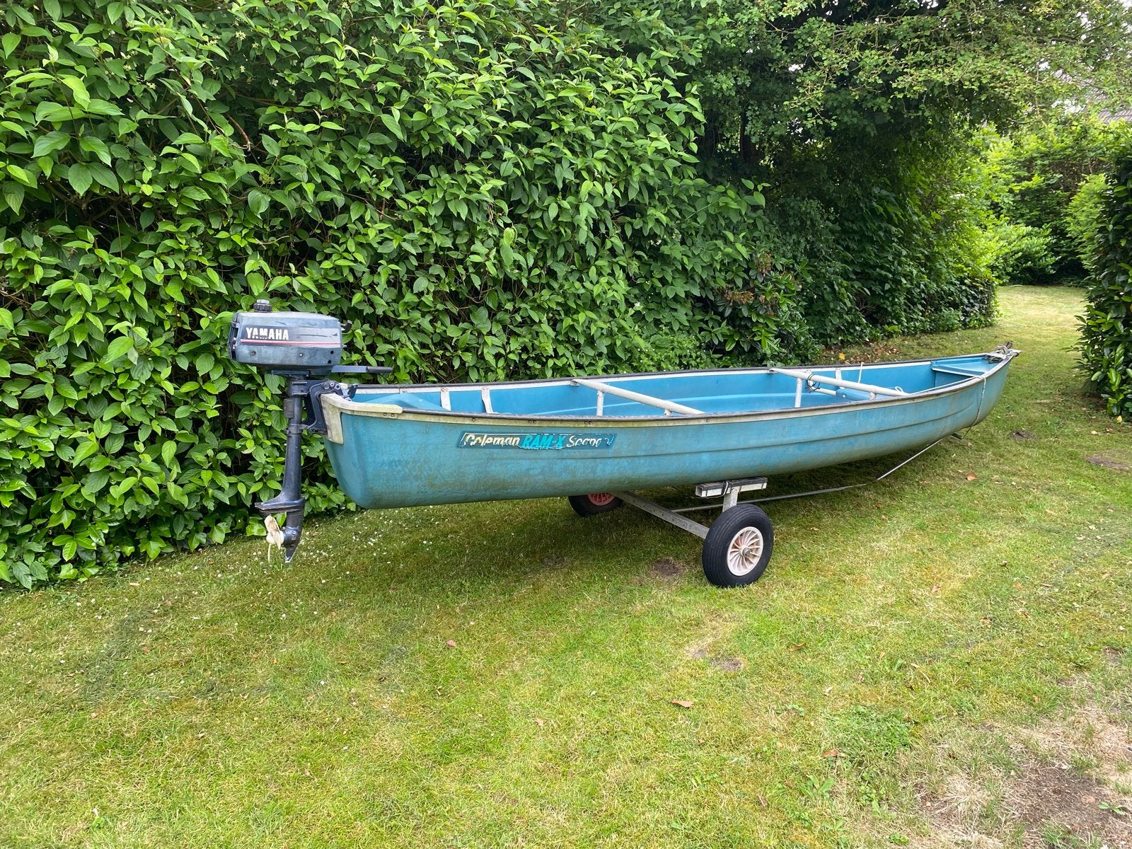 Coleman Ram-X Sport Kano met Yamaha 2pk buitenboordmotor, Watersport en Boten, Ophalen, Gebruikt
