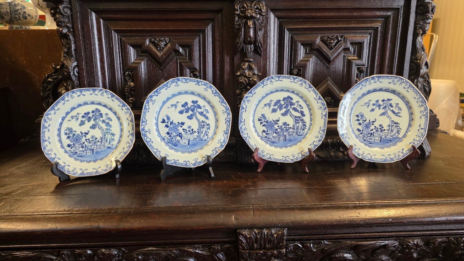 4 Chinees 18e eeuws poseleinen  borden