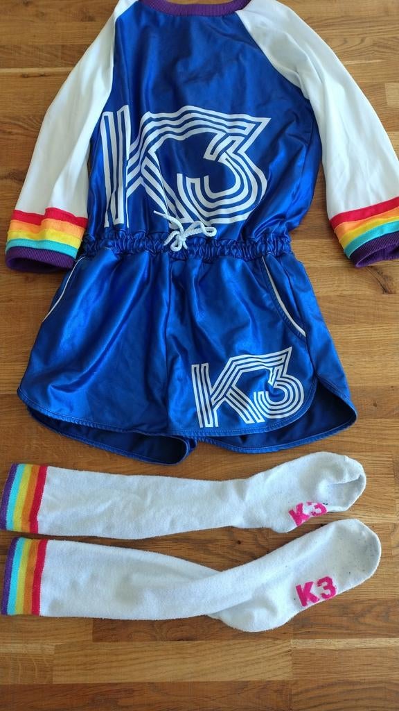 K3 Turnpakje / Verkleedpakje met sokken - Maat 152, Meisje, Ophalen of Verzenden, Zo goed als nieuw, Setje