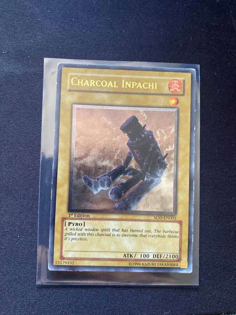 Yu-Gi-Oh! Charcoal Inpachi (SOD-EN001) UR 1st edition, Ophalen of Verzenden, Gebruikt, Losse kaart, Foil
