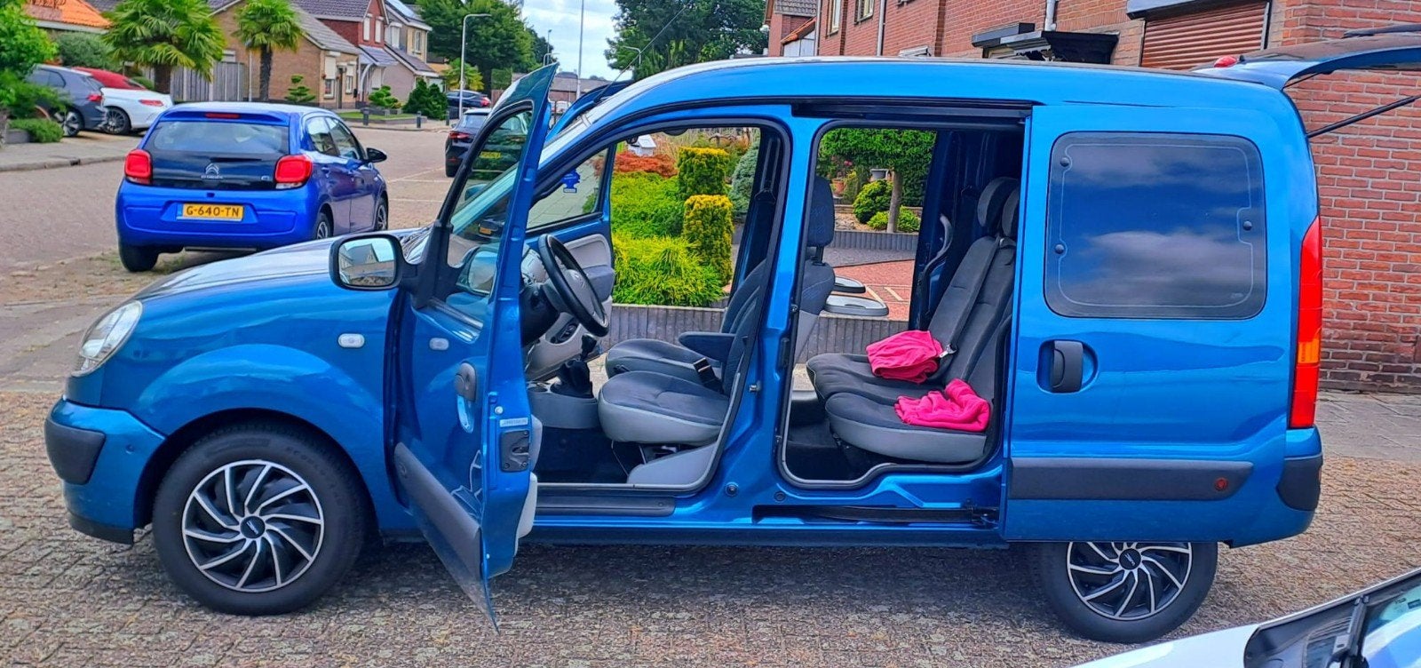 Renault Kangoo 1.6 16V 5 persoon airco apk 2027 in top staat, Euro 5, Stof, 750 kg, Blauw