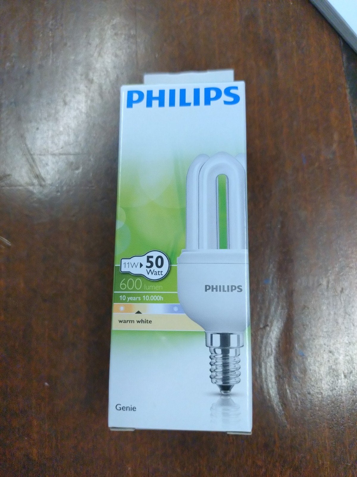 Philips Genie 11W Spaarlamp E14 Warm Wit, Ophalen of Verzenden, Nieuw, E14 (klein), Led-lamp