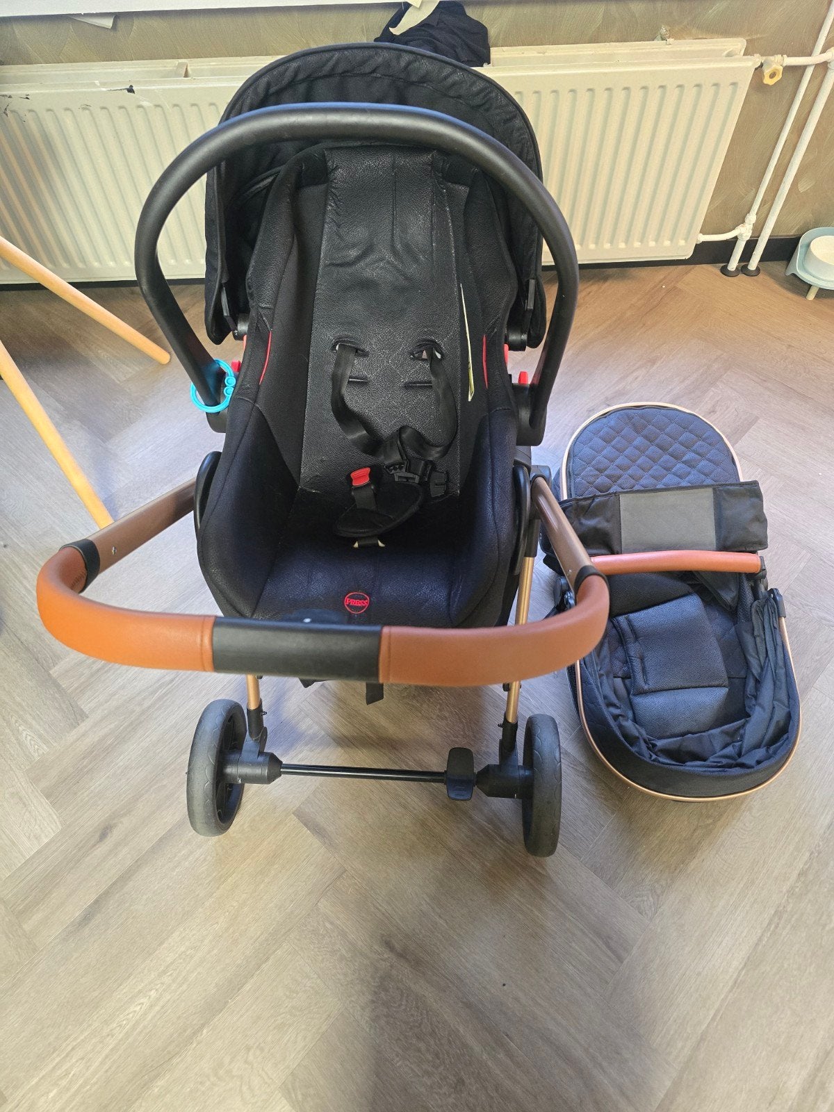 inklapbare kinderwagen met reiswieg, Gebruikt, Ophalen of Verzenden, Met reiswieg, Kinderwagen