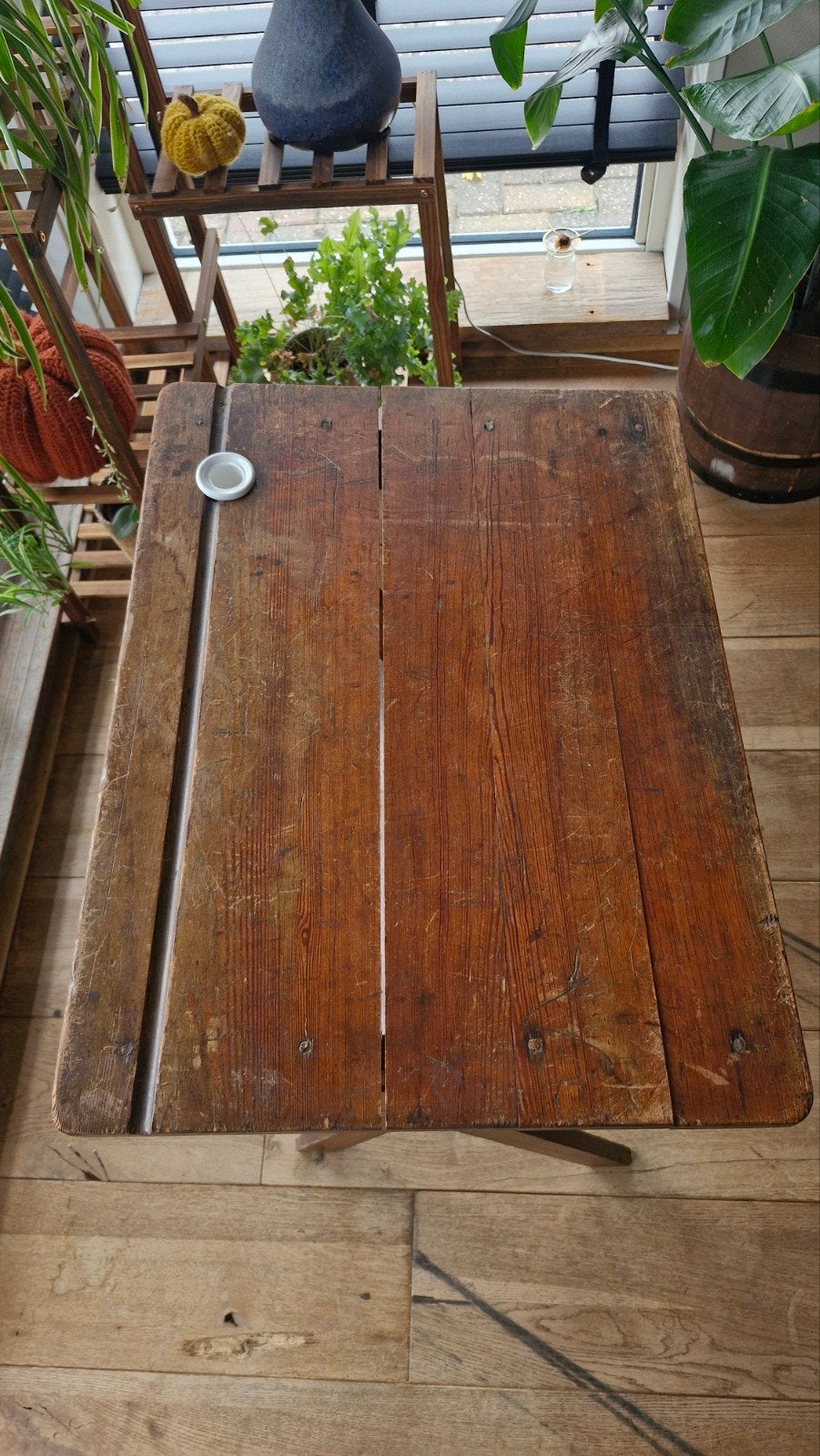 Antiek inklapbaar schoolbureau / veldtafel - Seiffert, Ophalen of Verzenden