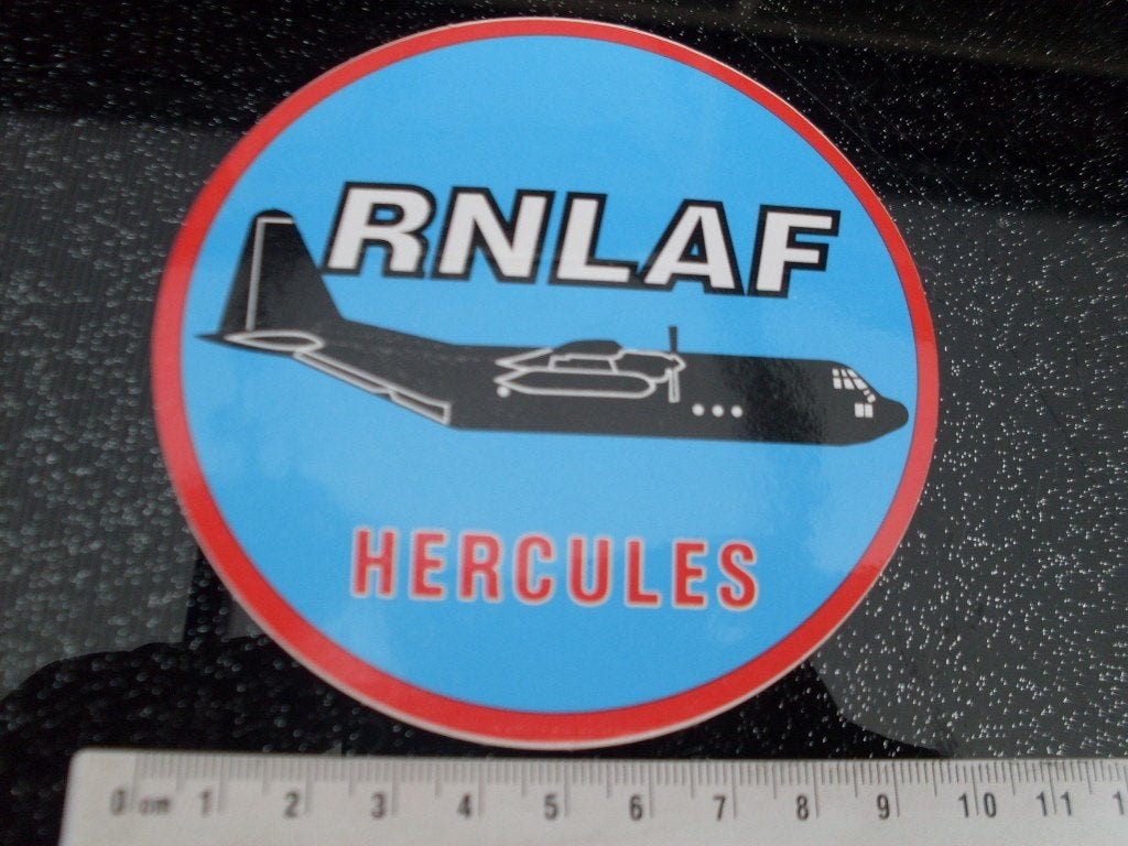 sticker rnlaf hercules logo vliegtuig leger KLu, Verzenden, Zo goed als nieuw, Bedrijf of Vereniging
